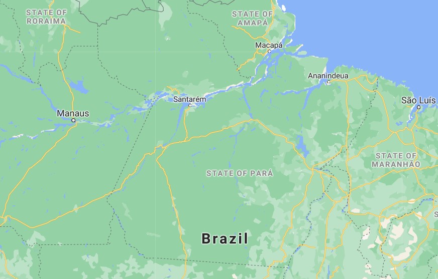 Map, Stata of Pará, Brazil