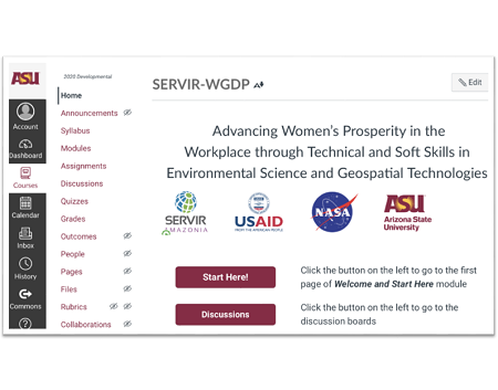 Treinamento Técnico e de “Competências” Online e Gratuito para o Aprimoramento do Desenvolvimento das Mulheres no Local de Trabalho Geoespacial e Ambiental